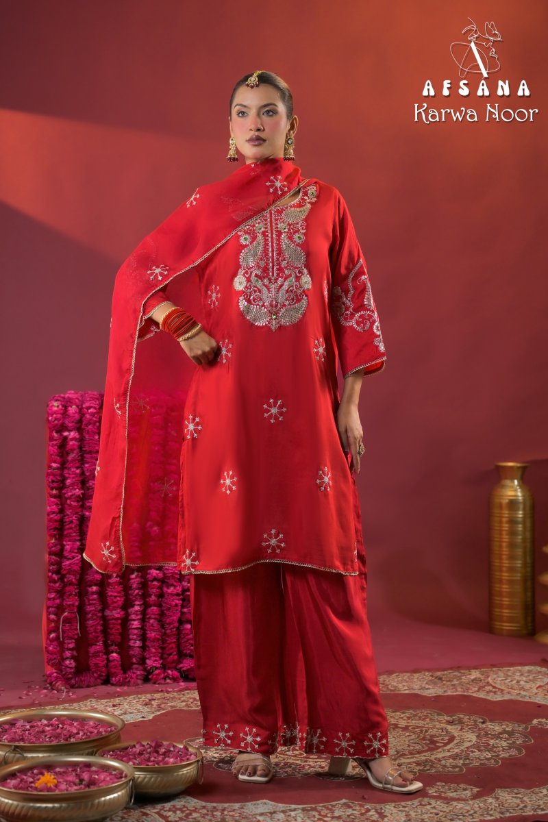 Karwa Noor By Afsana Russian Embroidery Readymade Suits 
